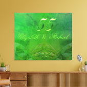 2023 Emerald Wedding 55th Wedding Jubileum Canvas Afdruk (Insitu (Woonkamer))