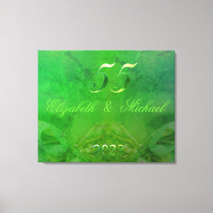 2023 Emerald Wedding 55th Wedding Jubileum Canvas Afdruk