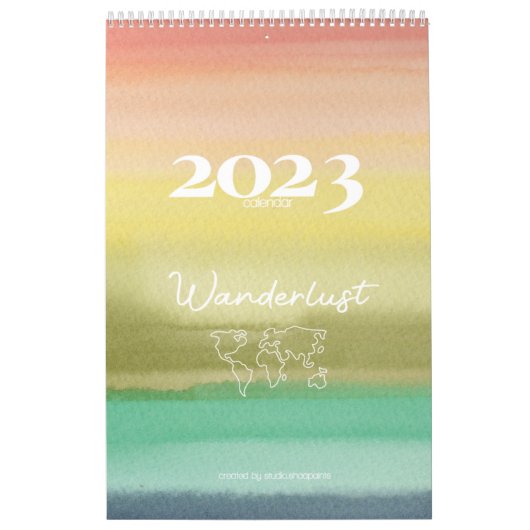 2023 Exclusieve Waterverf Agenda Kalender (Hoes)