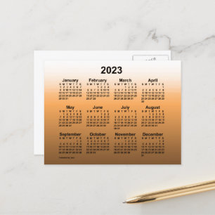 2023 Faded Gold Mini Kalender van Janz Postcard Briefkaart