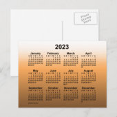 2023 Faded Gold Mini Kalender van Janz Postcard Briefkaart (Voorkant / Achterkant)