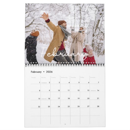2023 Familie Aangepaste foto-herinneringen Kalender (Feb 2026)