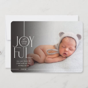 2023 FAMILIE FOTO elegant type modern zwart vervag Feestdagenkaart