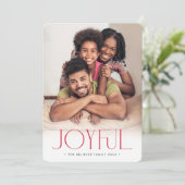 2023 FAMILIE FOTO modern minimalistisch JOYFUL roo Aankondiging (Staand voorkant)