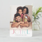 2023 FAMILIE FOTO moderne minimalistische vreugdev Aankondiging (Staand voorkant)