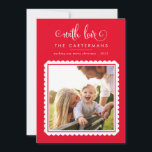 2023 FAMILIE FOTO schattig elegant scallop lijst r Feestdagenkaart<br><div class="desc">door kat massard >>> WWW.SIMPLYSWEETPAPERIE.COM << Een schattig kaartontwerp met "met liefde" bovenaan, dan je namen en boodschap, en effen kleur aan de achterkant, waardoor je de mogelijkheid hebt om een persoonlijke boodschap met de hand te schrijven. Met scallop ingelijste vierkante gevormde foto op de voorkant voor uw favoriete foto!...</div>