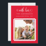 2023 FAMILIE FOTO schattig elegant scallop lijst r Feestdagenkaart<br><div class="desc">door kat massard >>> WWW.SIMPLYSWEETPAPERIE.COM << Een schattig kaartontwerp met "met liefde" bovenaan, dan je namen en boodschap, en effen kleur aan de achterkant, waardoor je de mogelijkheid hebt om een persoonlijke boodschap met de hand te schrijven. Met scallop ingelijste vierkante gevormde foto op de voorkant voor uw favoriete foto!...</div>
