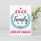"2023 FAMILIE KERSTMIS" KAART (Staand voorkant)