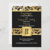 2023 Faux Gold en Black Elegant Class of Photo Kaart (Achterkant)