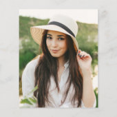 2023 Floral Koral Peach Foto Graduation Party Flyer (Achterkant)