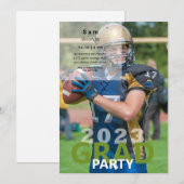 2023 Football Foto Graduation Party Kaart (Voorkant / Achterkant)