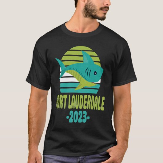 2023 Fort Lauderdale Florida Shark T-shirt (Voorkant)