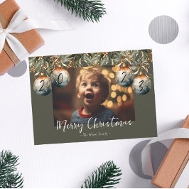 2023 Foto Waterverf Ornament Feestdagenkaart