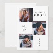 2023 Fotocollage Afstudeerder Fotoaankondiging Kaart (Voorkant / Achterkant)