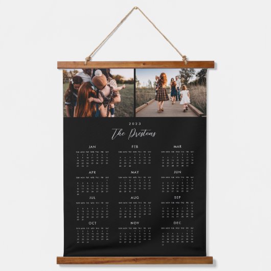 2023 Fotokalender, bewerkbare kleurenwandtapes Hangend Wandkleed (Voorkant)