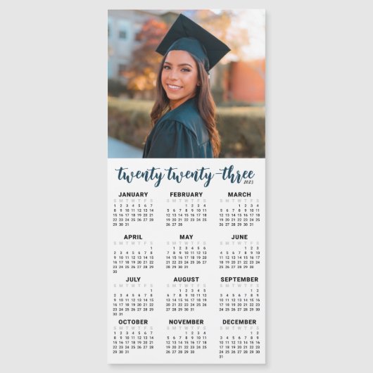 2023 Fotokalender Magnetische Kaart | Aangepaste K (Voorkant)