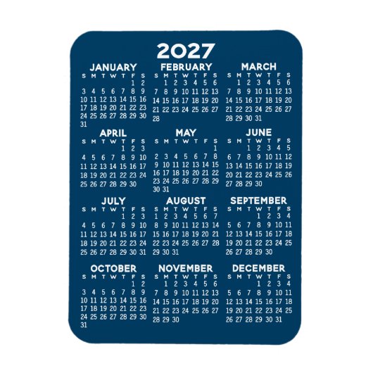 2023 Full Year Uitzicht Calendar - Basic Minimum Magneet (Verticaal)