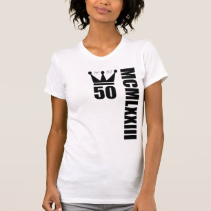 2023 Geboren in 1973 Romeinse cijfers 50ste Jubile T-shirt