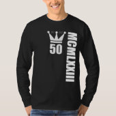 2023 Geboren in 1973 Romeinse cijfers 50ste Jubile T-shirt (Voorkant)