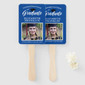 2023 Gefeliciteerd Afstuderen Schoolkleuren Foto h Handwaaier (Voorkant en achterkant)