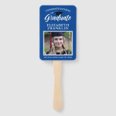 2023 Gefeliciteerd Afstuderen Schoolkleuren Foto h Handwaaier (Achterkant)