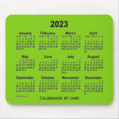 2023 Gele groene agenda van de Janz-Muismat Muismat (Voorkant)