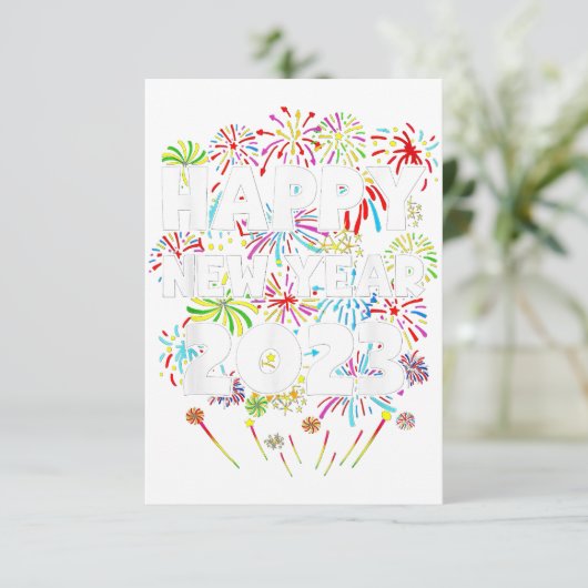 2023 Gelukkig nieuwjaarsfeest Mannen van de Eve Pa Bedankkaart (Staand voorkant)