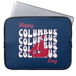 2023 Gelukkige Christoffel Columbus Dag Laptop Sleeve