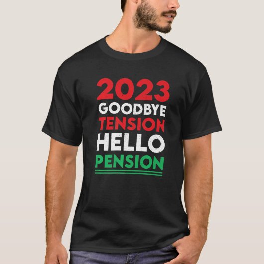 2023 Gepensioneerd Medewerker Pekel pensioen T-shirt (Voorkant)