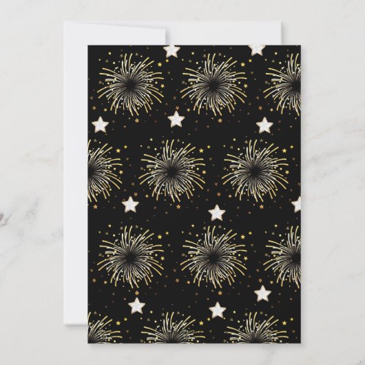 2023 Gold Glitter op de Eve Party in het nieuwjaar Kaart (Achterkant)