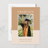 2023 Gold Modern Script Simple Photo Afstuderen Aankondigingskaart (Voorkant / Achterkant)