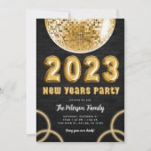 2023 Gold New Years Party Invitation Kaart (Voorkant)