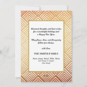 2023 Gold Script Modern Family 12 Fotokalender Feestdagenkaart (Achterkant)