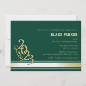 2023 Gold Varsity Stripe Afstuderen Tri Photo Gree Kaart (Achterkant)