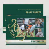 2023 Gold Varsity Stripe Afstuderen Tri Photo Gree Kaart (Voorkant / Achterkant)