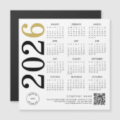 2023 Gold White Calendar Logo QR Code Business (Voorkant / Achterkant)