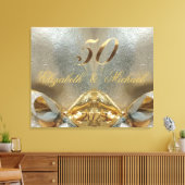 2023 Golden Wedding 50th Wedding Jubileum Canvas Afdruk (Insitu (Woonkamer))