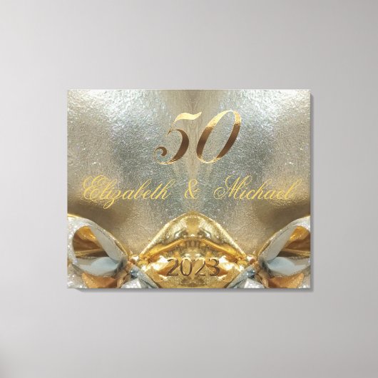 2023 Golden Wedding 50th Wedding Jubileum Canvas Afdruk (Voorkant)