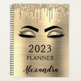 2023 Gouden Glitter Glanzende Wimpers Glam Planner