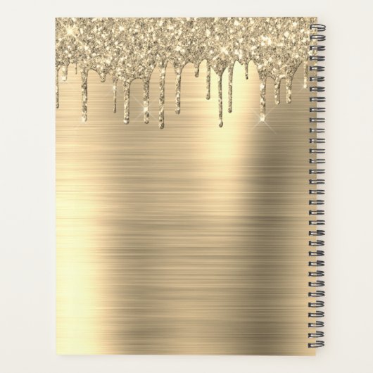 2023 Gouden Glitter Wimper Glam Planner (Achterkant)