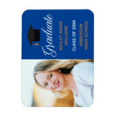 2023 Graduate Photo Blue Graduation Announcement Magneet (Verticaal)