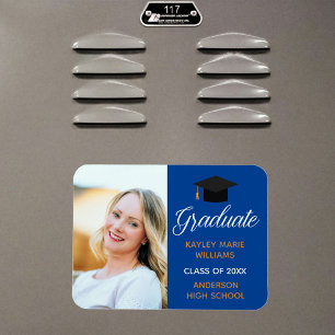 2023 Graduate Photo Blue Graduation Announcement Magneet