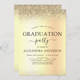 2023 Graduation Party Glitter Gold Black Kaart