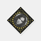 2023 Graduation Party Gold Black Laurel Wreath Servetten (Hoek)