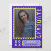 2023 Graduation Party Photo Cute Paars Yellow Mod Kaart (Voorkant)