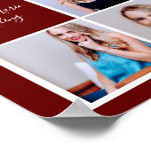 2023 Graduation Red Senior Portrait Photo Collage Poster (Hoek)