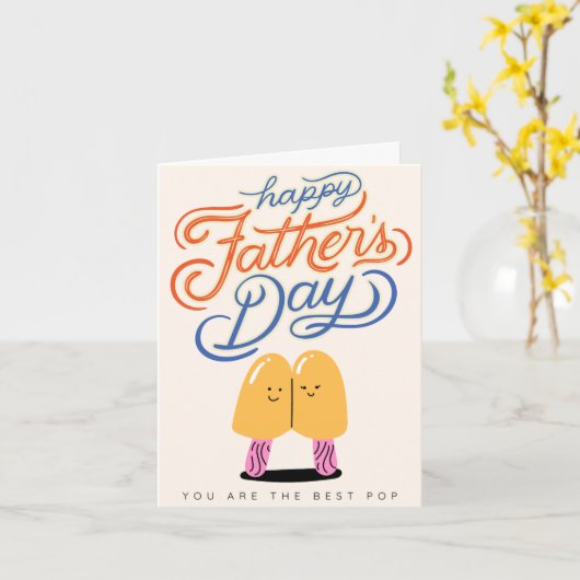2023 Grappige Vaderdag Kaart (Gele Bloem)