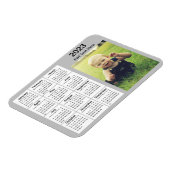 2023 Gray Mini Photo Calendar Magneet (Linkerzijde)