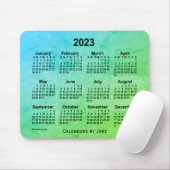 2023 Green Leaf Grey Calendar van Janz Muismat (Met muis)