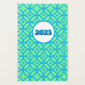2023 Groen blauw Cirkelpatroon Moderne Planner (Voorkant)